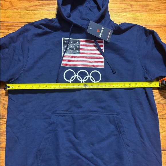 Fanatics Blue Hoodie with Flag and Olympic Rings - Picture 4 of 8
